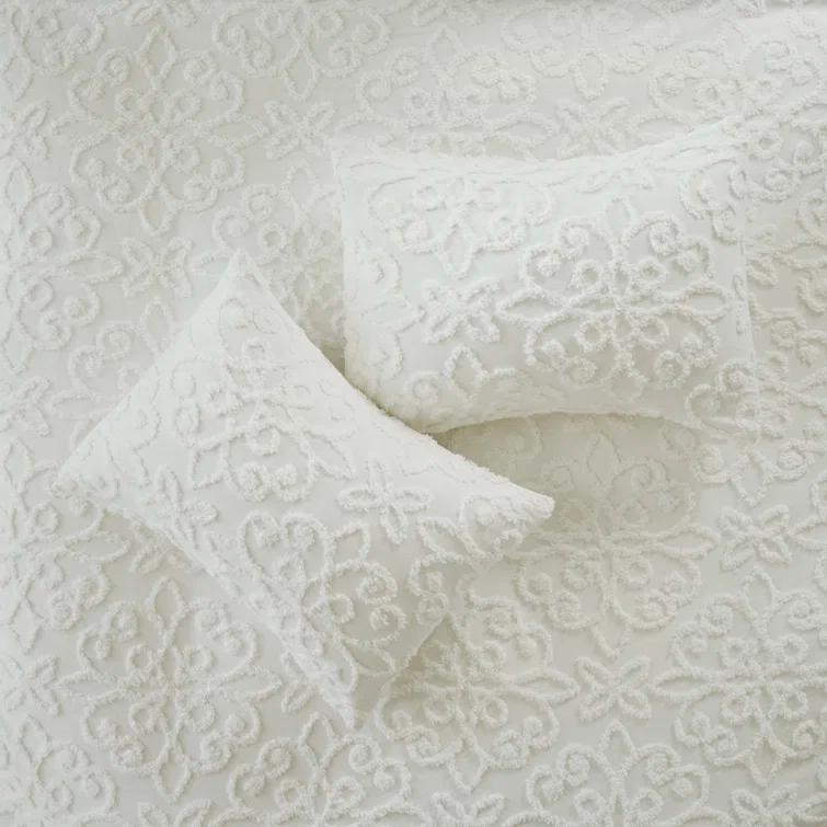 Kelly Clarkson Home Emberly Tufted Cotton Chenille Duvet Cover Set