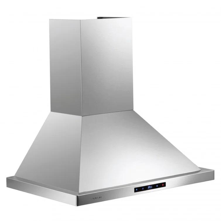 CAVALIERE 30" inch 462 CFM Convertible Digital Wall Mount Range Hood Included Charcoal Filter in Stainless Steel