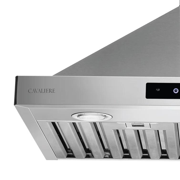 CAVALIERE 30" inch 462 CFM Convertible Digital Wall Mount Range Hood Included Charcoal Filter in Stainless Steel