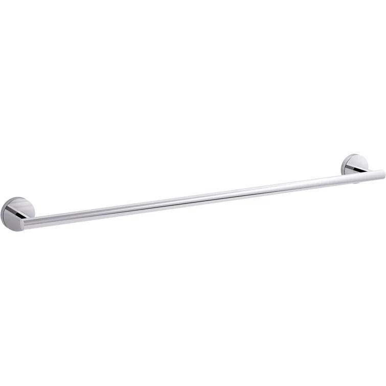 Elate Wall Mounted Round Towel Bar, Metal Wall-Mounted Towel Holder