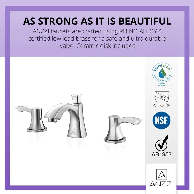 Sonata Widespread 2-handle Bathroom Faucet with Drain Assembly