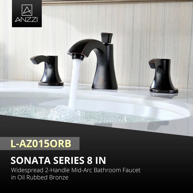 Sonata Widespread 2-handle Bathroom Faucet with Drain Assembly