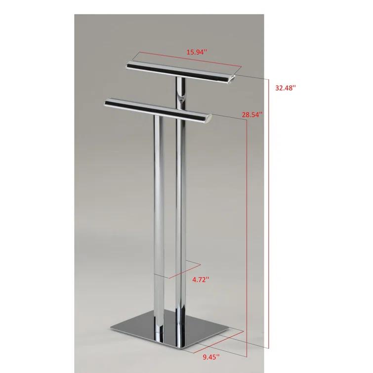 2 Tier Freestanding Towel Rack, Bathroom Standing Towel Racks, Hand Towel Holder - Towels Stand