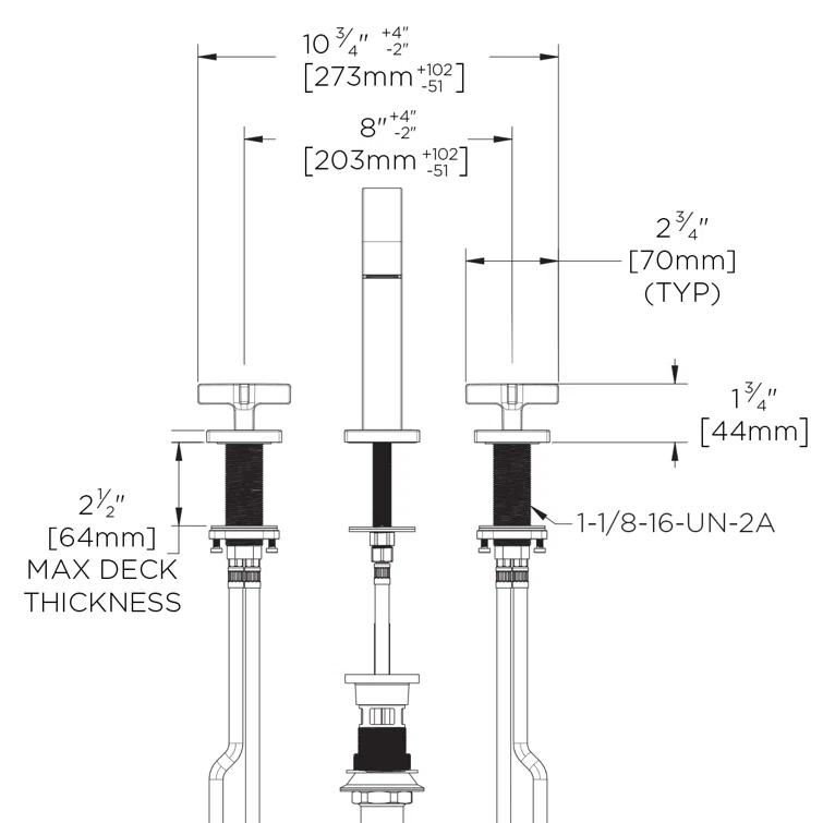 Lura Widespread Bathroom Faucet with Drain Assembly