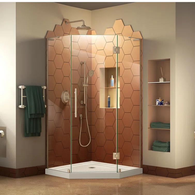 DreamLine Prism Plus 42" x 74.75" Rectangle Hinged Shower Enclosure with Base Included