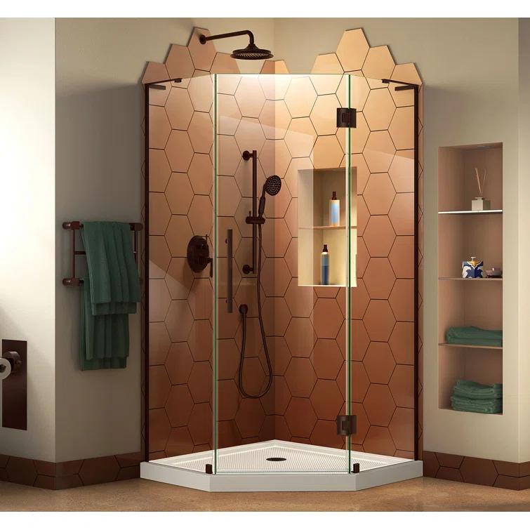 DreamLine Prism Plus 42" x 74.75" Rectangle Hinged Shower Enclosure with Base Included