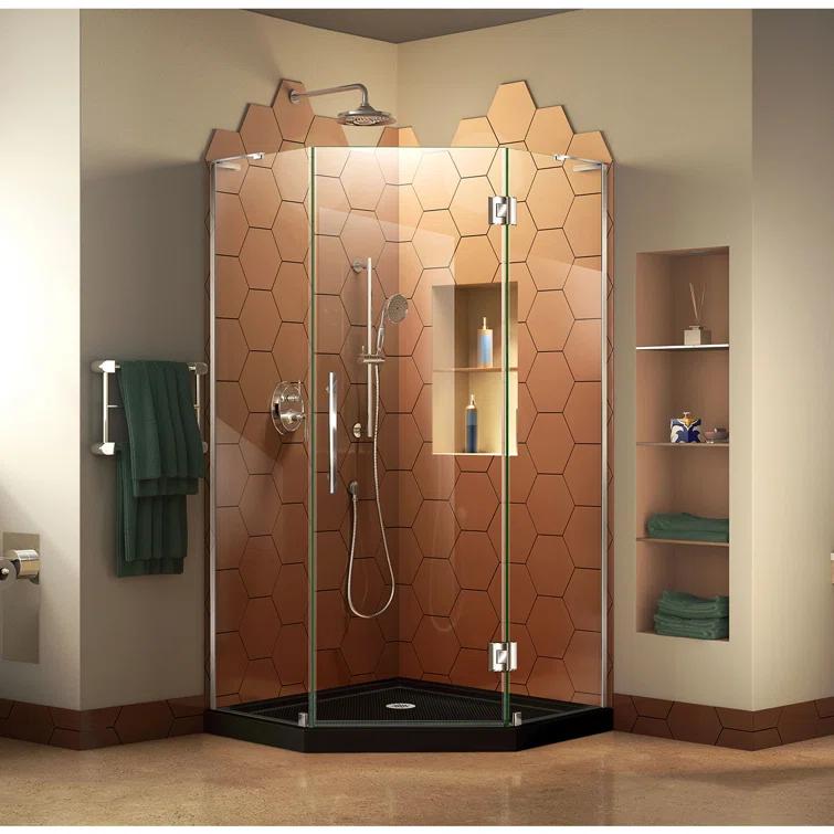 DreamLine Prism Plus 42" x 74.75" Rectangle Hinged Shower Enclosure with Base Included