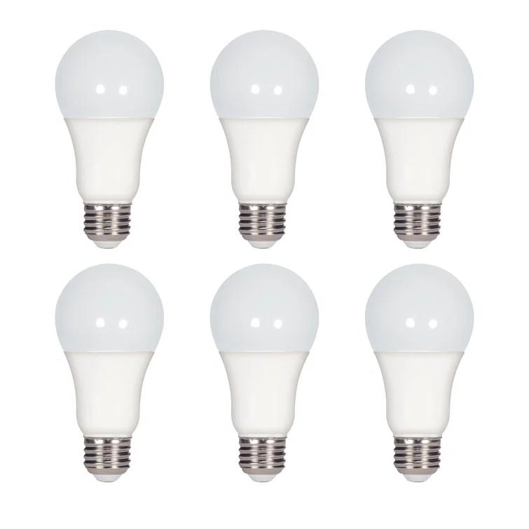 Satco Equivalent A19 E26/Medium (Standard) LED Bulb (Set of 6) S29817