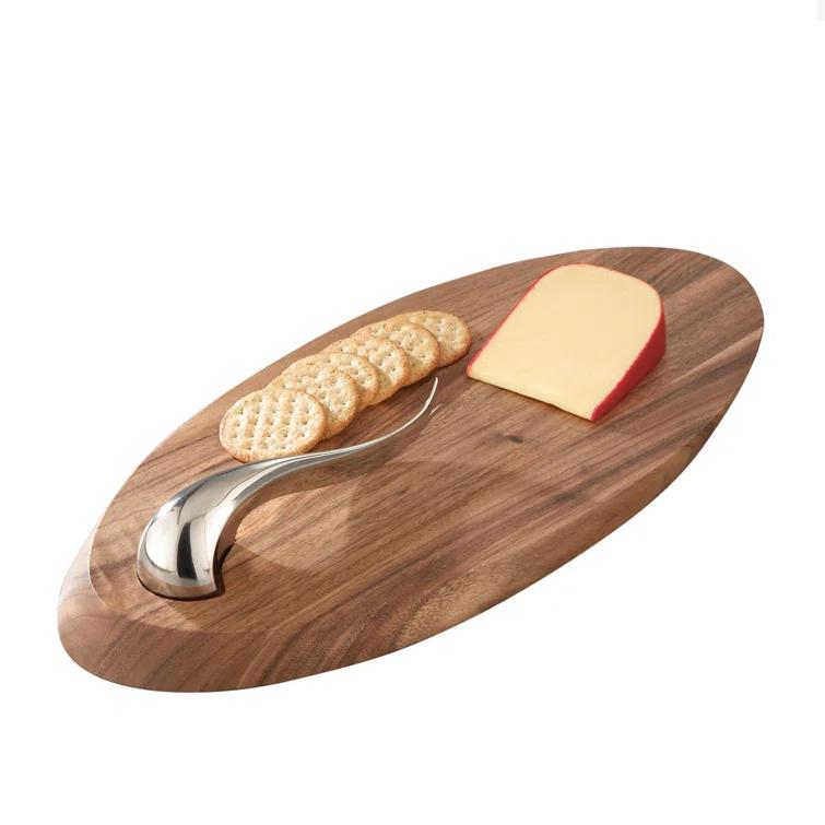 Nambé Nambe Swoop Cheese Board W/ Knife