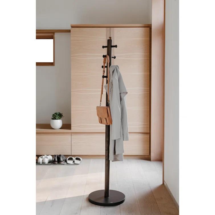 Pillar 8 - Hook Freestanding Solid Wood Coat Rack