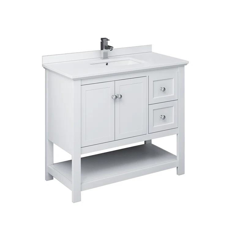 Fresca Manchester 42" Freestanding Single Sink Bathroom Vanity with Integrated Sink (Faucet Not Included)