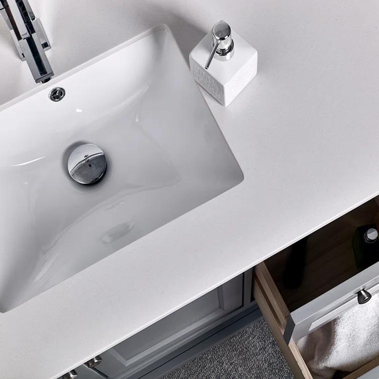Fresca Manchester 42" Freestanding Single Sink Bathroom Vanity with Integrated Sink (Faucet Not Included)