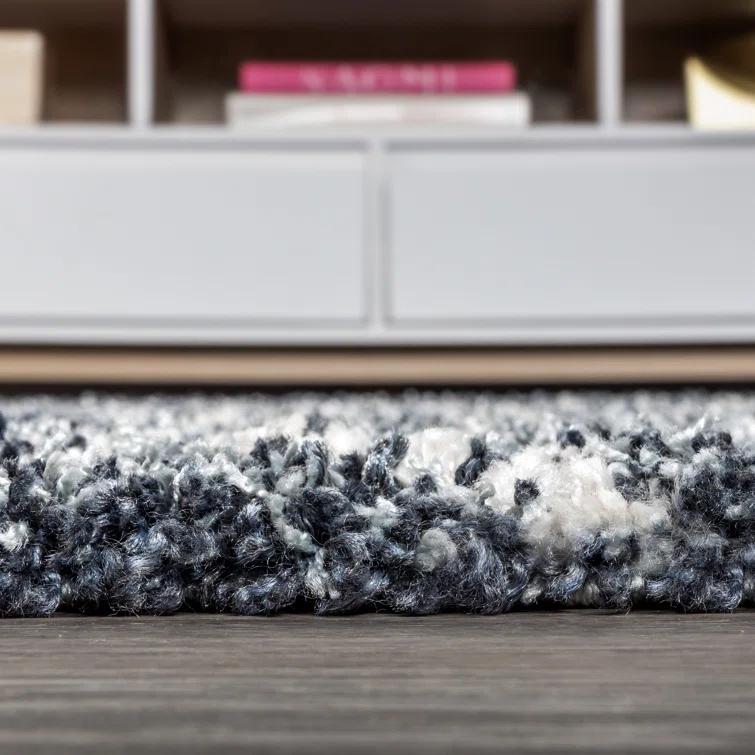 McKenly Geometric Denim Blue/Cream Area Rug