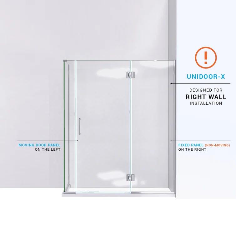 Unidoor-X 60" x 72" Rectangle Hinged Shower Enclosure