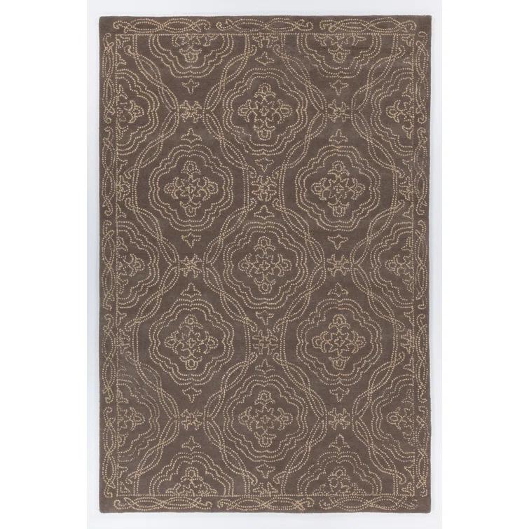 Hailee Wool Damask Indoor Rug