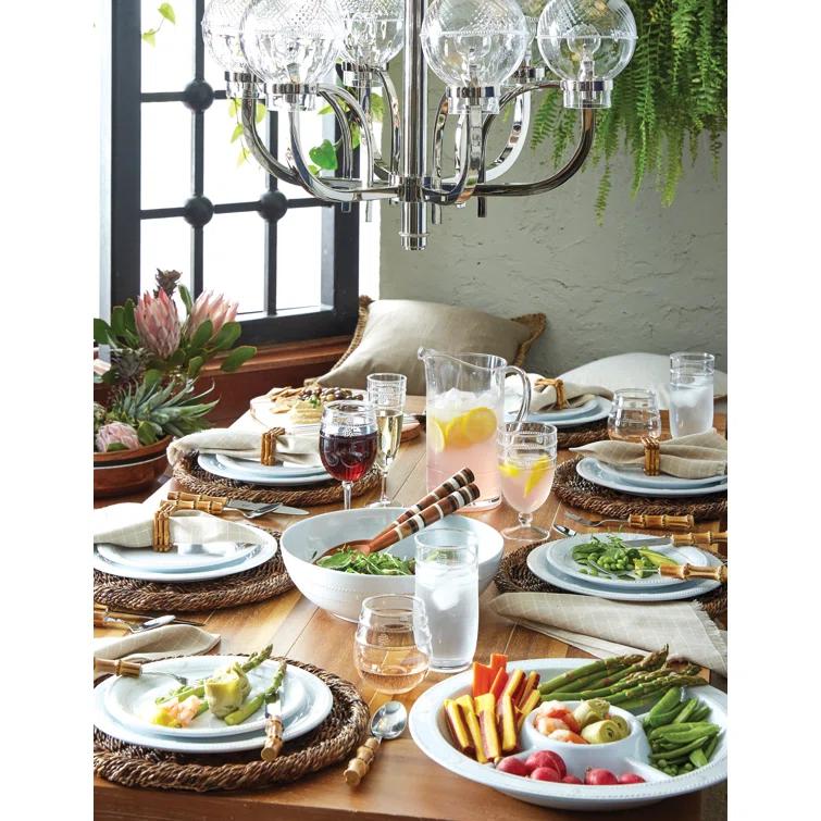 White Round Melamine 12" Serving Bowl