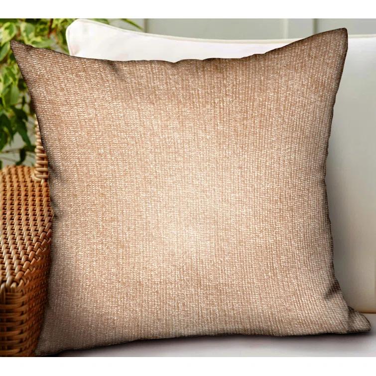Lush Sepia 18" Square Luxury Sunbrella Throw Pillow