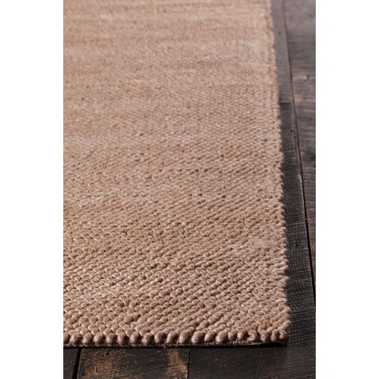 Handwoven Luxe Gray Wool-Viscose Blend Rectangular Rug 9' x 13'