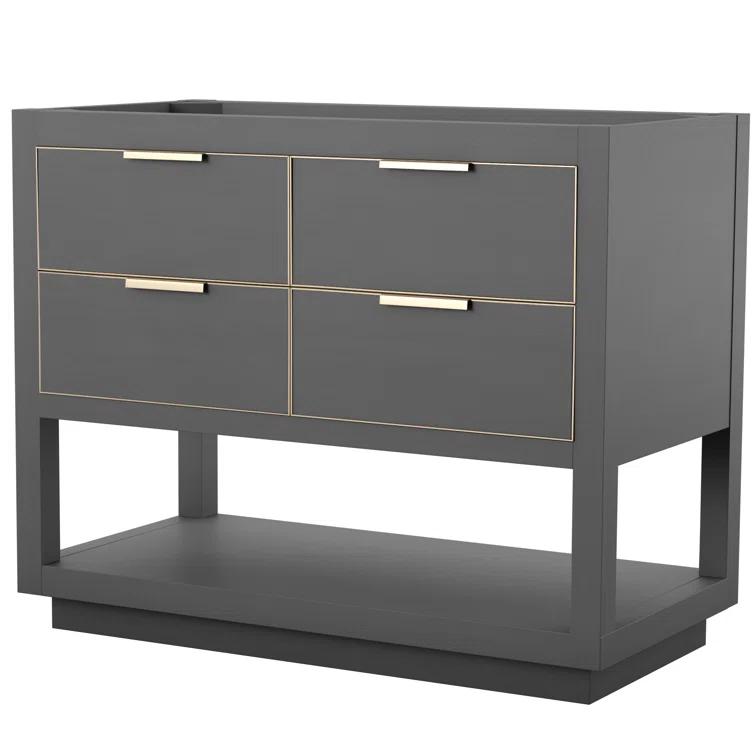 Avanity Allie-V42 Allie 42" Single Free Standing Wood Vanity Cabinet Only - Gold