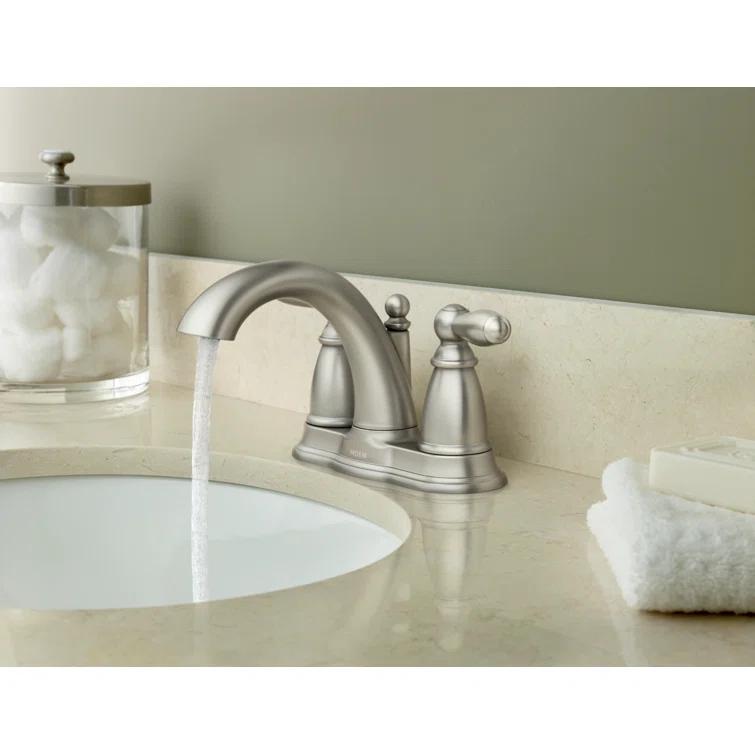 Moen Brantford Centerset Bathroom Faucet with Drain Assembly