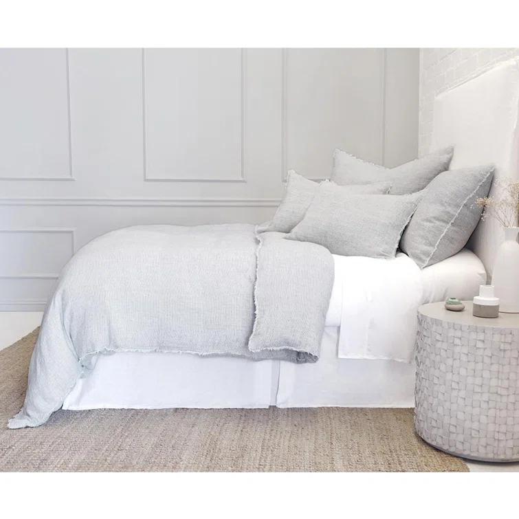 Logan Linen Duvet by Pom Pom at Home - Navy / King