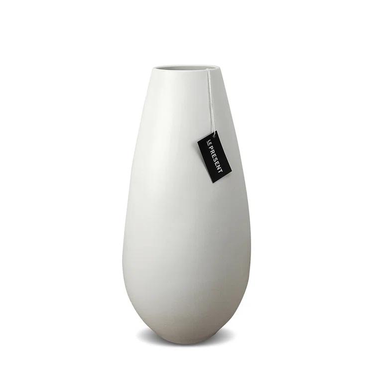 Drop Wide Tall Ceramic Vase 13.7" Height