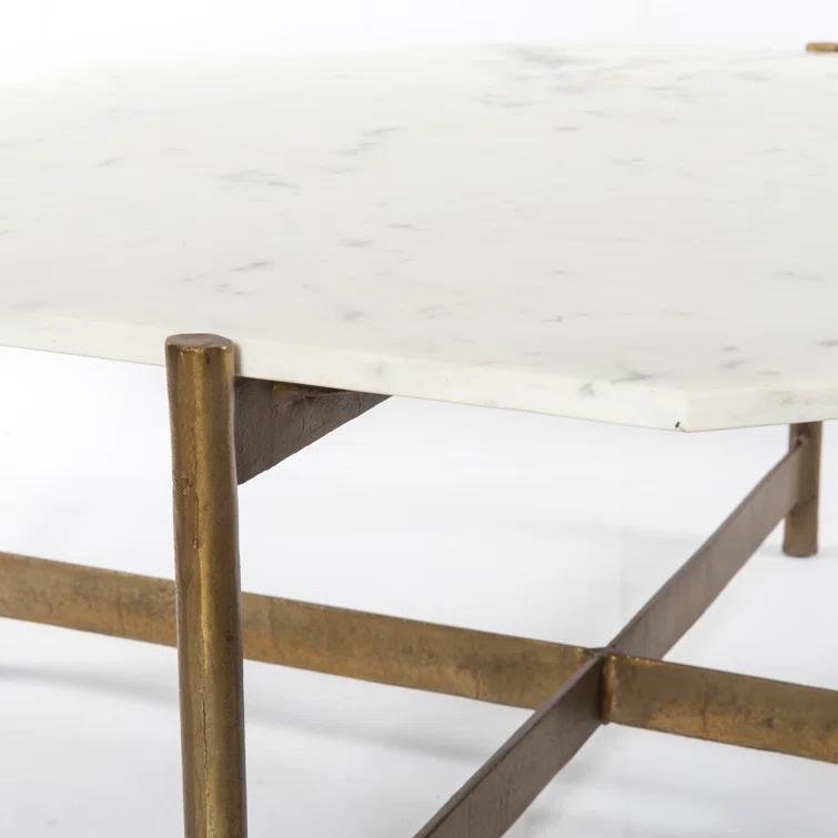 Montague Geometric Marble Coffee Table (40")