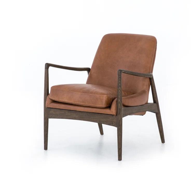 Ermine Genuine Leather Armchair