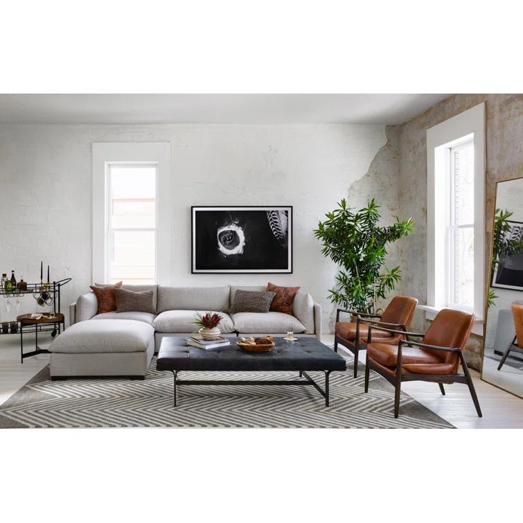 Ermine Genuine Leather Armchair