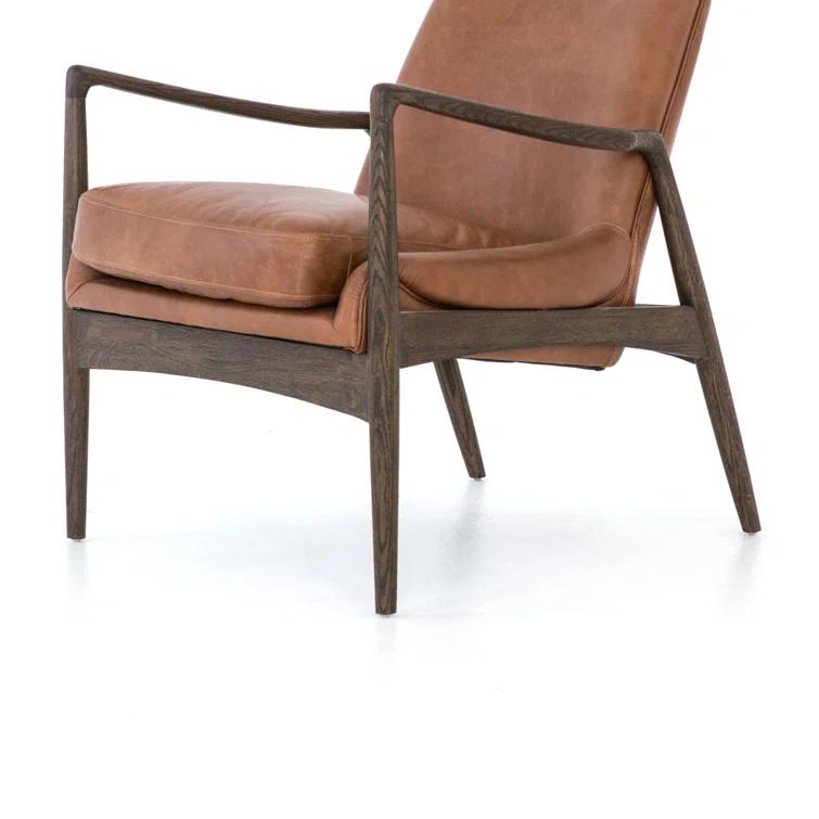 Ermine Genuine Leather Armchair