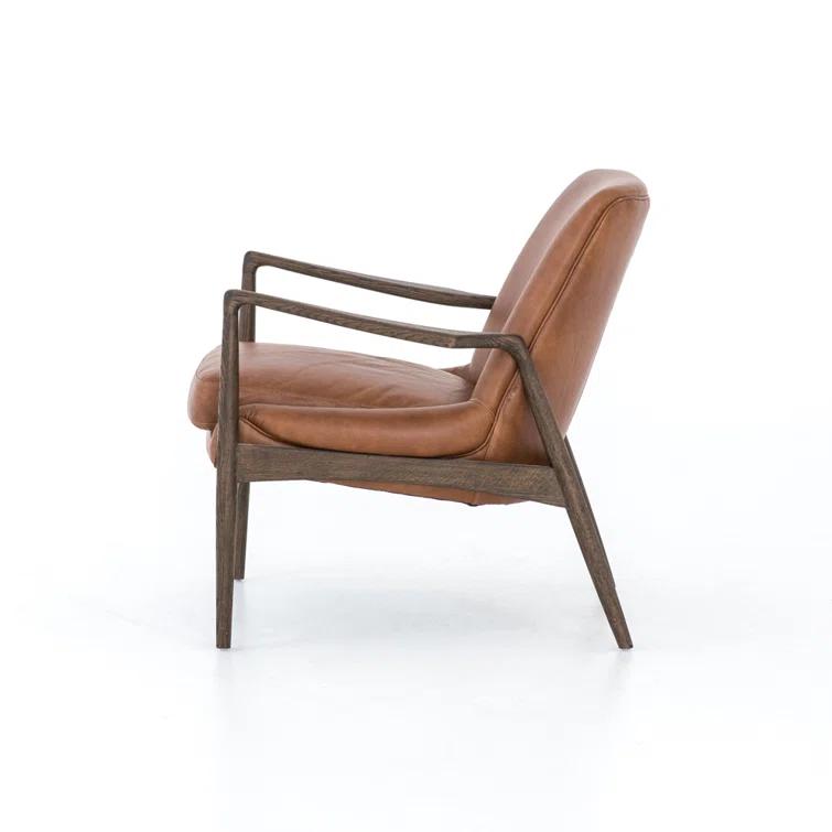 Ermine Genuine Leather Armchair
