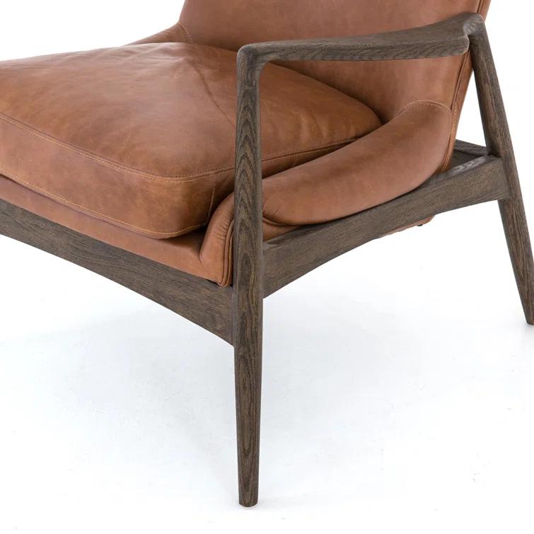 Ermine Genuine Leather Armchair