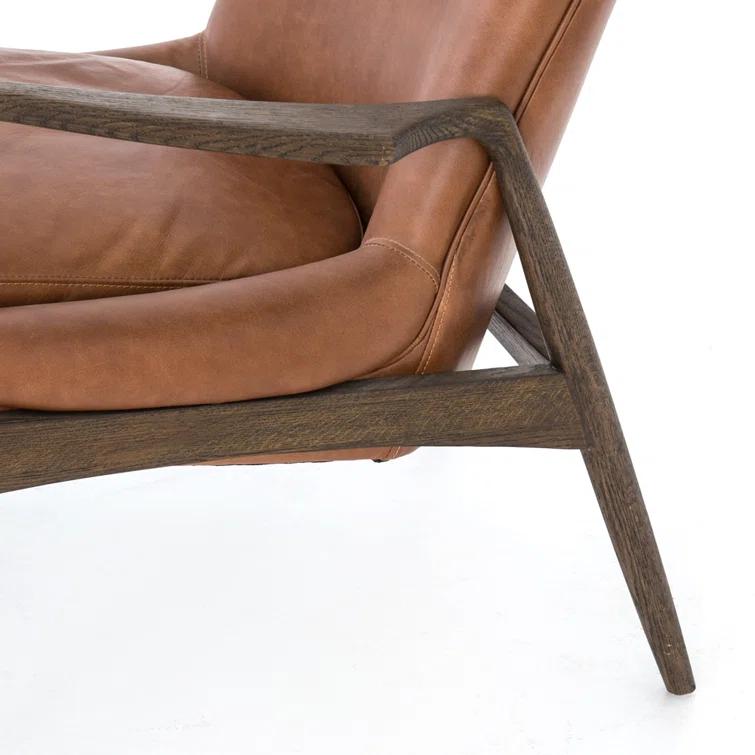 Ermine Genuine Leather Armchair