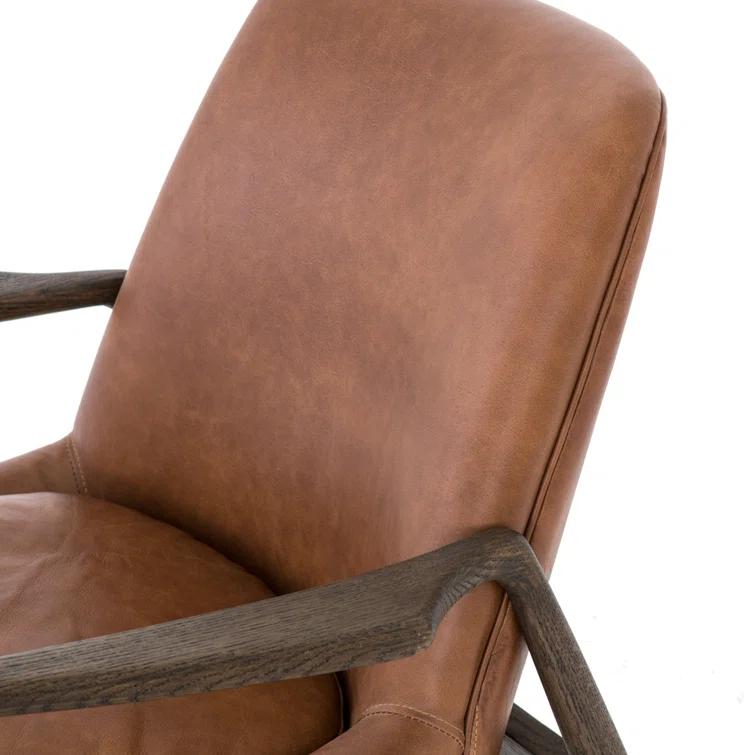 Ermine Genuine Leather Armchair