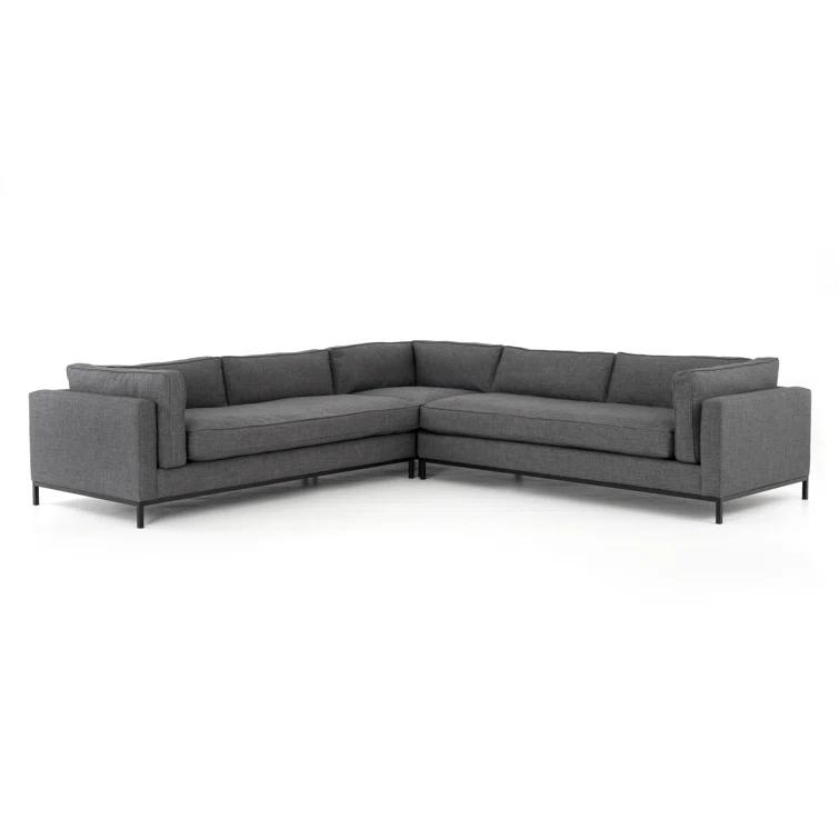 Fritzie Corner Sectional Sofa - Charcoal