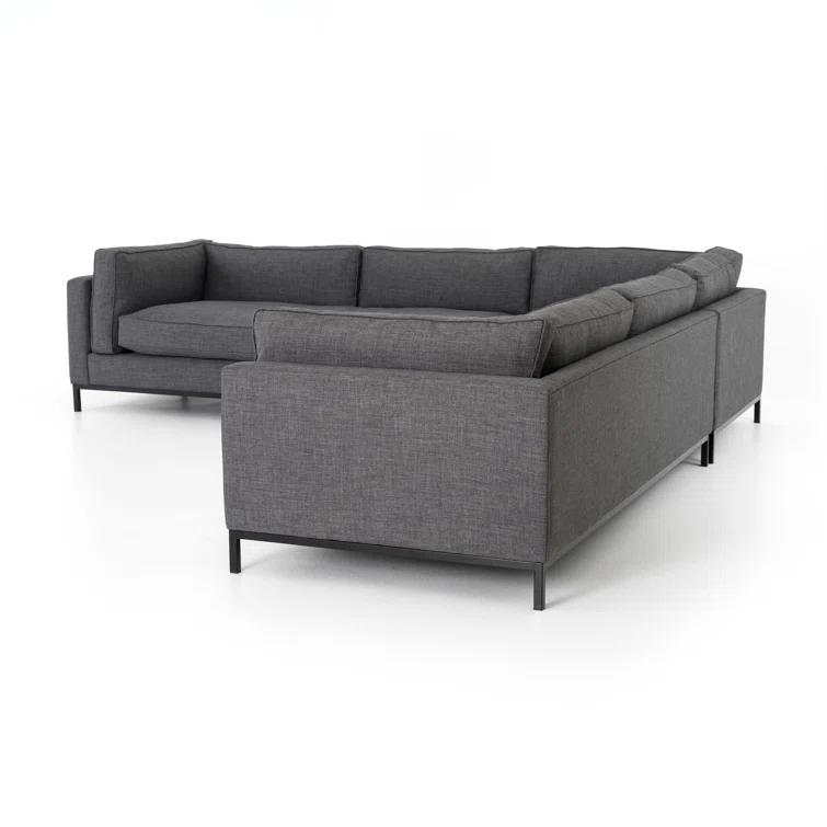 Fritzie Corner Sectional Sofa - Charcoal