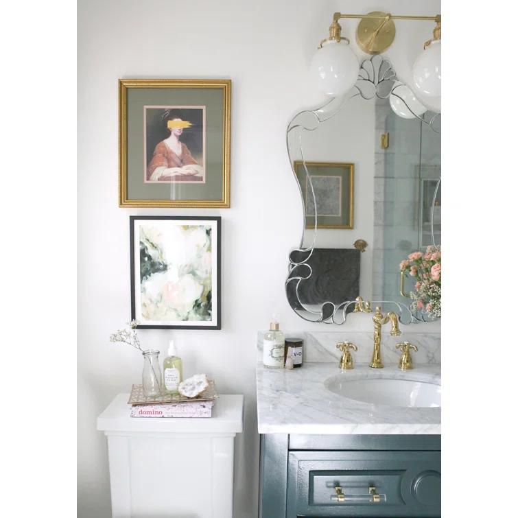 Kingston Brass French Country Two-Handle 3-Hole Deck Mount Widespread Bathroom Faucet with Pop-Up Drain
