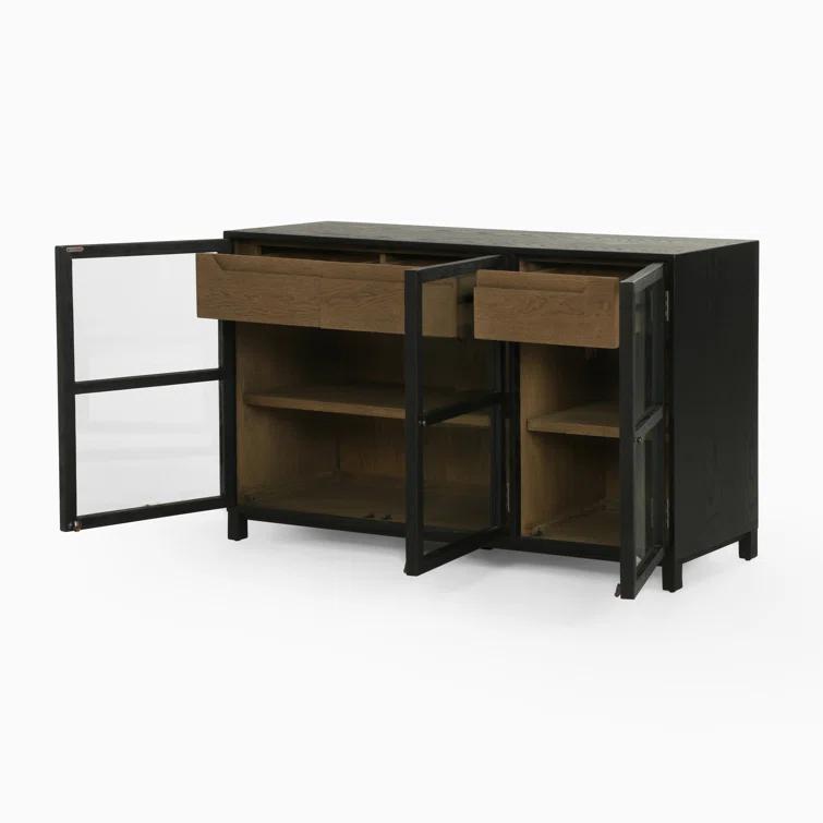 Carly Curio Sideboard - Black