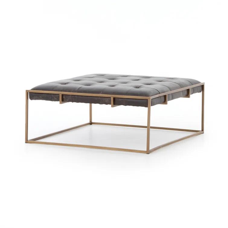 Olwina Square Leather Coffee Table