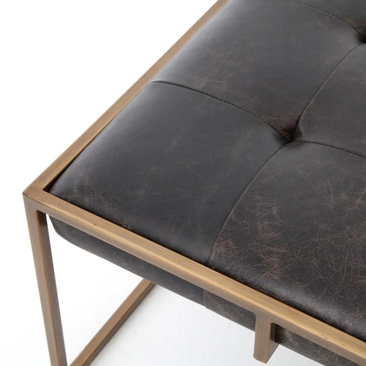Olwina Square Leather Coffee Table