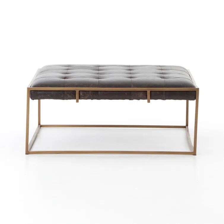 Olwina Square Leather Coffee Table