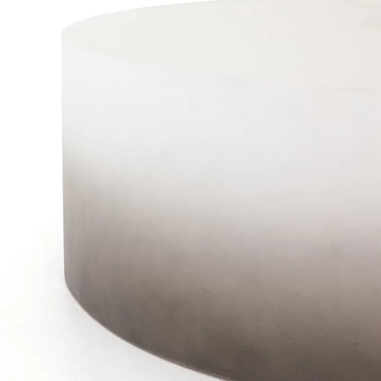 Slate Gray Ombre Round Metal Outdoor Coffee Table