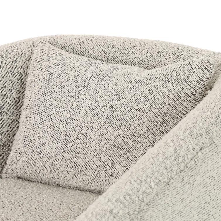 Ren Swivel Chair - Gray Boucle