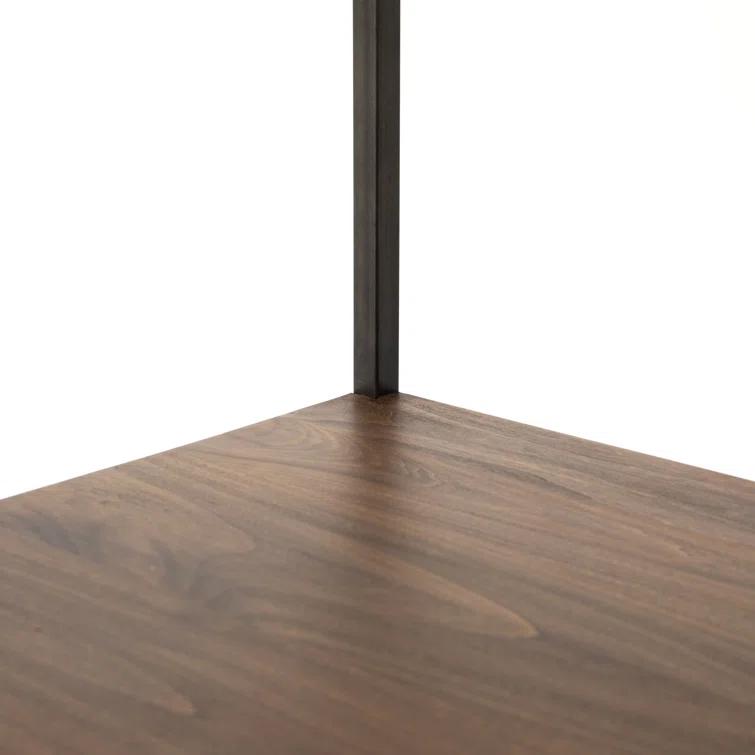 Auburn Poplar and Raw Iron 2-Drawer Bookcase