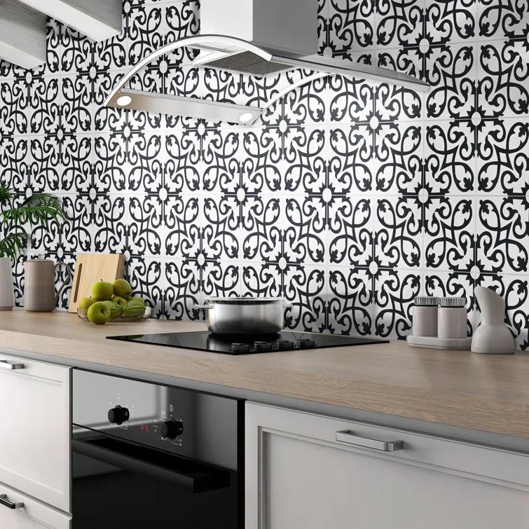 Moroccan Mosaic Orika 8" x 8" Cement Patterned Wall & Floor Tile