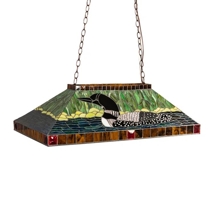 Rustic Lodge 3 - Light Mahogany Bronze Pool Table Lights Pendant