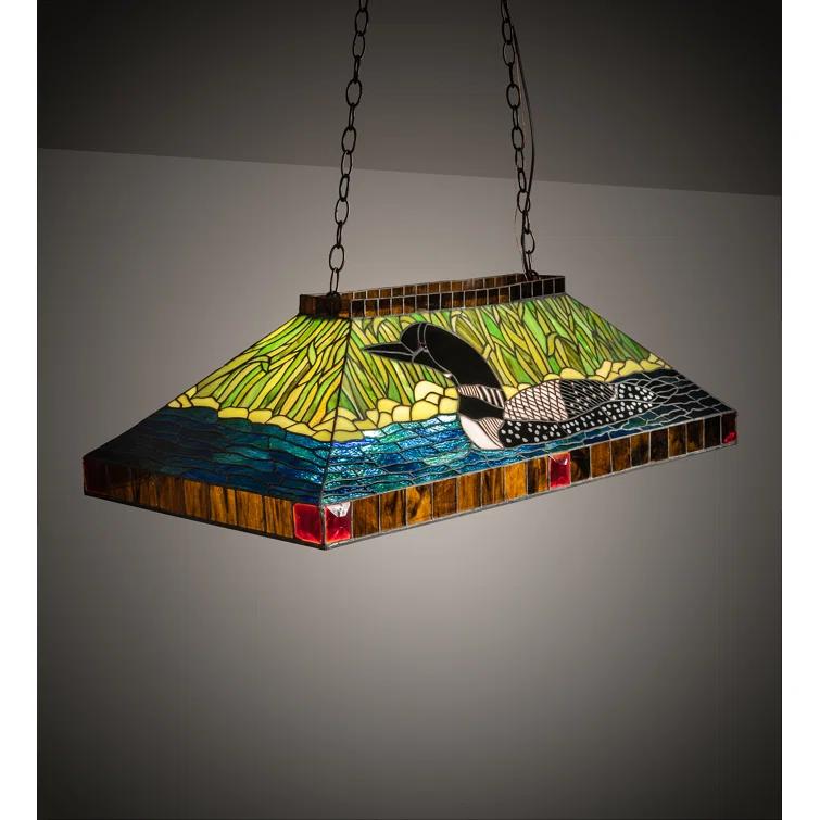 Rustic Lodge 3 - Light Mahogany Bronze Pool Table Lights Pendant