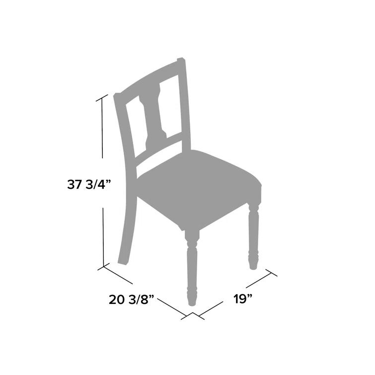 Willow Slat Back Turned Leg Upholstered Side Chair