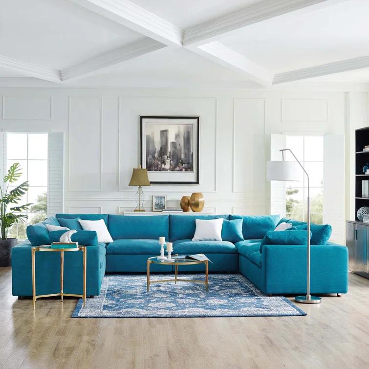 Modway Copper Grove Hrazdan Down-filled Over-stuffed 8-piece Sectional Sofa Set