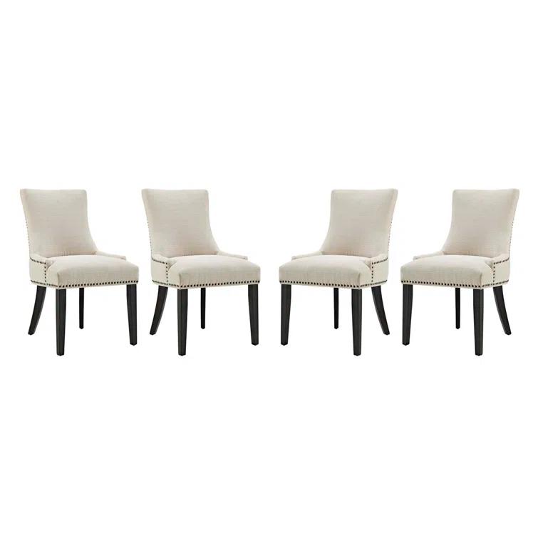 Modway Copper Grove Vodice Fabric and Wood Dining Chair (Set of 4) by Modway